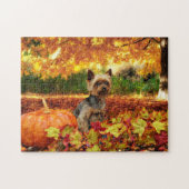 Herfst Thanksgiving - Tucker - Yorkie Legpuzzel (Horizontaal)