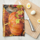 Herfst Thanksgiving - Tucker - Yorkie Theedoek (Quarter Fold)