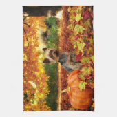 Herfst Thanksgiving - Tucker - Yorkie Theedoek (Verticaal)