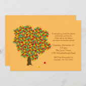 Herfst Thanksgiving uitnodiging (Voorkant / Achterkant)