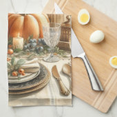 Herfst Thanksgiving Vakantie Keukenhanddoeken (Quarter Fold)