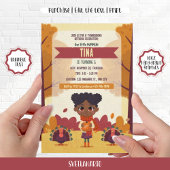 Herfst Thanksgiving Verjaardag Fotouitnodiging Kaart