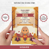 Herfst Thanksgiving Verjaardag Fotouitnodiging Kaart