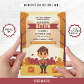 Herfst Thanksgiving Verjaardag Fotouitnodiging Kaart