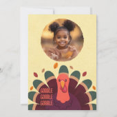 Herfst Thanksgiving Verjaardag Fotouitnodiging Kaart (Achterkant)