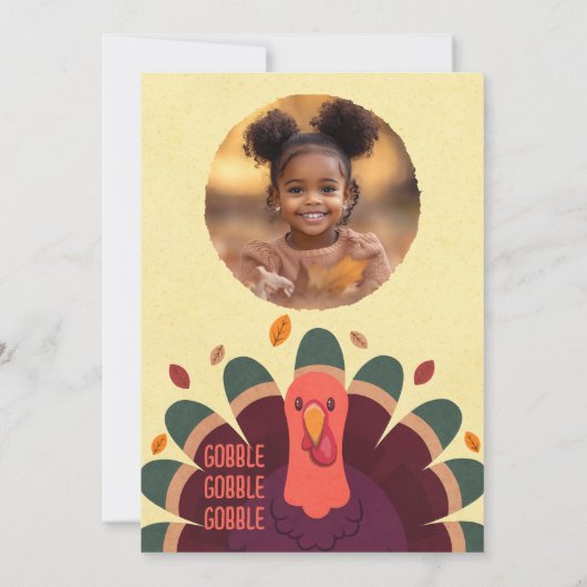 Herfst Thanksgiving Verjaardag Fotouitnodiging Kaart (Achterkant)