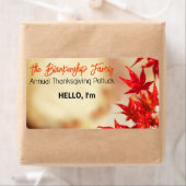 herfst Thanksgiving verzamelen papier label naam t (Insitu)
