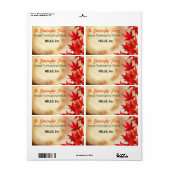 herfst Thanksgiving verzamelen papier label naam t (Full Sheet)