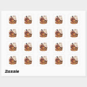 herfst THANKSGIVING Vierkante Sticker (Vel)