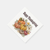 Herfst Thanksgiving Waterverf Pompoen Servet (Hoek)