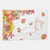 Herfst Thanksgiving Waterverf Pompoen Theedoek (Horizontaal)