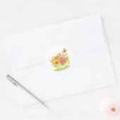 Herfst Theekopje Sticker (Envelop)