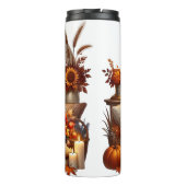 HERFST THEMA AFRO-AMERIKAANSE VROUW LEZEN THERMOSBEKER (Achterkant)