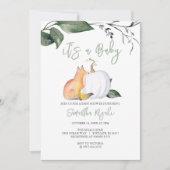 Herfst-thema baby douche uitnodigingen (Voorkant)