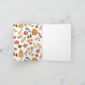 Herfst Thema Baby Shower Bedankkaart (Binnen)