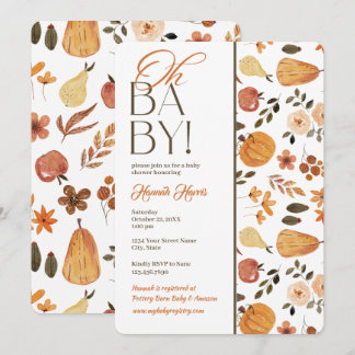 Herfst Thema Baby Shower Uitnodiging