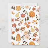 Herfst Thema Baby Shower Uitnodiging (Achterkant)