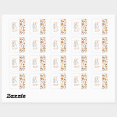 Herfst Thema Baby Shower Vierkante Sticker (Vel)