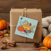Herfst-thema bladeren bessen pompoen Thanksgiving Bedankjes Labels