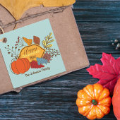 Herfst-thema bladeren bessen pompoen Thanksgiving Bedankjes Labels