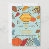 Herfst-thema bladeren bessen pompoen Thanksgiving Kaart (Voorkant)