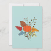 Herfst-thema bladeren bessen pompoen Thanksgiving Kaart (Achterkant)