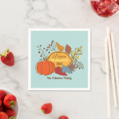 Herfst Thema Bladeren Bessen Pompoen Thanksgiving Servet (Insitu)