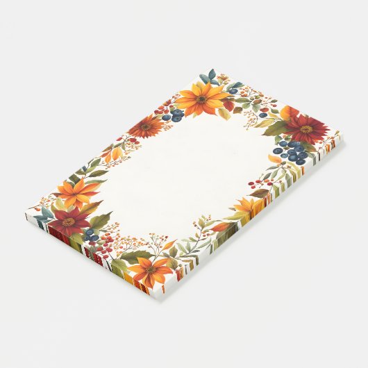Herfst Thema Bloemen & Bessen Post-it® Notes (Schuin)