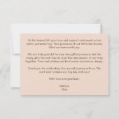 Herfst thema boho vrijgezellenfeest bruiloft dank  bedankkaart (Achterkant)