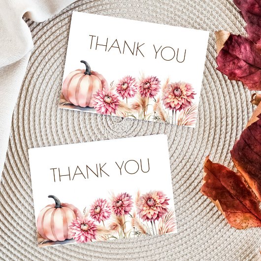 Herfst thema boho vrijgezellenfeest bruiloft dank  bedankkaart