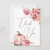 Herfst thema boho vrijgezellenfeest bruiloft dank  bedankkaart (Voorkant)