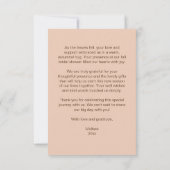 Herfst thema boho vrijgezellenfeest bruiloft dank  bedankkaart (Achterkant)