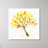 Herfst thema boom [24x24] inch canvas afdruk (Voorkant)