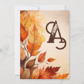 Herfst thema bruiloft uitnodiging (Achterkant)