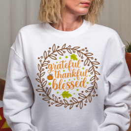 HERFST THEMA DANKBAAR GELUKKIG GEZEGEND TRUI
