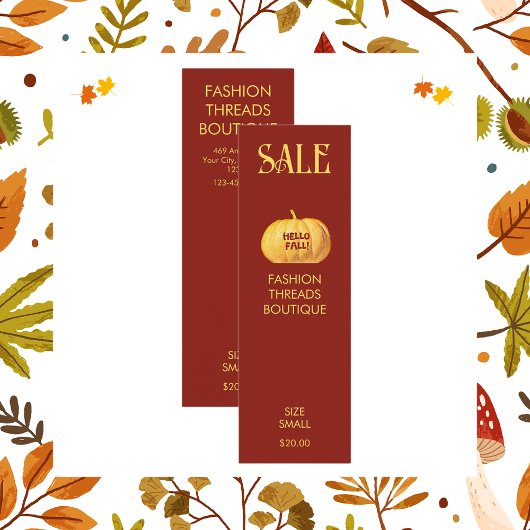 Herfst Thema Eenvoudige Moderne Boetiek Kleding La Contactkaartje