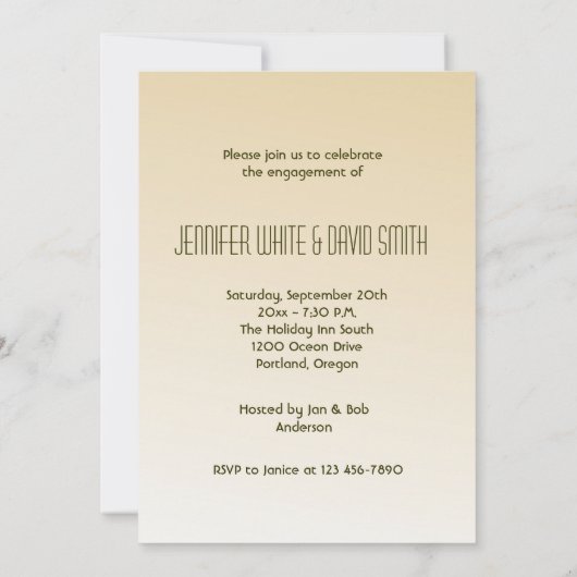 Herfst Thema Engagement Party Uitnodiging (Achterkant)