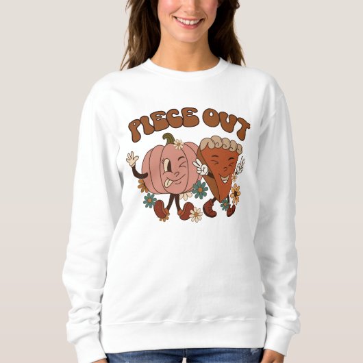 HERFST THEMA GRAPPIGE PEACE OUT POMPOEN TAART TRUI (Voorkant)