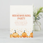 Herfst thema housewarming party uitnodiging (Staand voorkant)