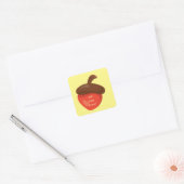 Herfst thema Job Goed gedaan Acorn Vierkante Sticker (Envelop)