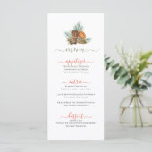 Herfst thema kaneel sticks & Sinaasappel plakjes Menu (Staand voorkant)