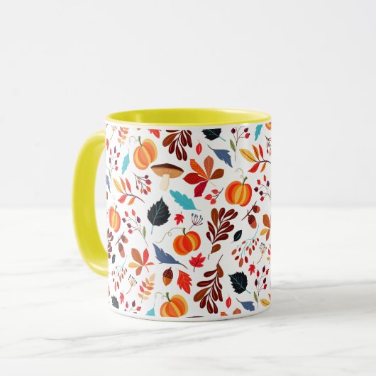 Herfst-thema koffiemok mok (Voorkant links)