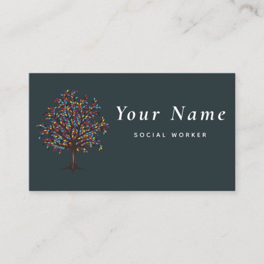 Herfst thema Leaf Visitekaartje (Voorkant)