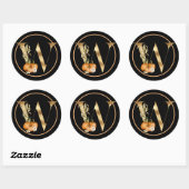 HERFST THEMA MONOGRAM W MET PUMPKIN RONDE STICKER (Vel)