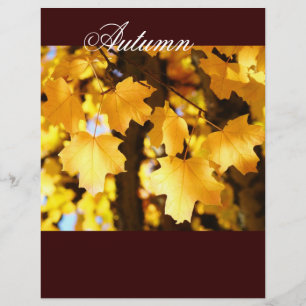 Herfst Thema papier Gele Herfst Boom Bladeren Flyer