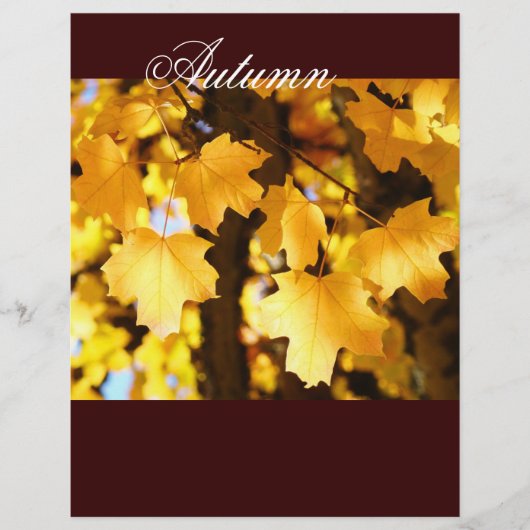 Herfst Thema papier Gele Herfst Boom Bladeren Flyer (Voorkant)