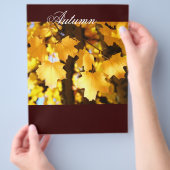 Herfst Thema papier Gele Herfst Boom Bladeren Flyer (Hand)