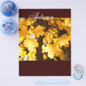 Herfst Thema papier Gele Herfst Boom Bladeren Flyer (Enkel)