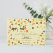 Herfst Thema Party Uitnodiging (Staand voorkant)