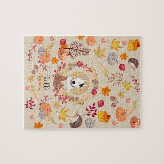 Herfst thema puzzel legpuzzel (Horizontaal)